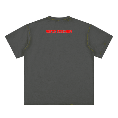 Kanye Jesus Tee,Reversible Streetwear Shirt,Luxury Streetwear,Hand Frayed T-Shirt,Limited Edition Streetwear,Yeezy Inspired Fashion,High End Graphic Tee,StreetStyle,DropCulture,Modern Messiah Shirt