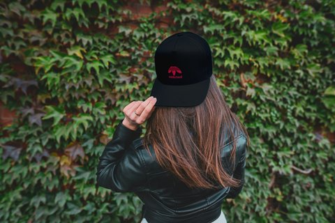 Addicted Flat Bill Cap – Limited Drop (Red Embroidery)