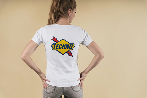 Techno Limited Drop Tee – Embroidered Front, Logo Back