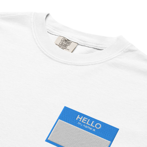 House Limited Drop Tee – Embroidered Front, Logo Back