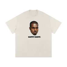 Load image into Gallery viewer, Happy Kanye Tee,Kanye West T-Shirt,Streetwear Graphic Tee,Heavyweight T-Shirt,Loose Fit T-Shirt,Statement Tee,High End Streetwear,Limited Edition Tee,Streetwear Essentials,Luxury Streetwear
