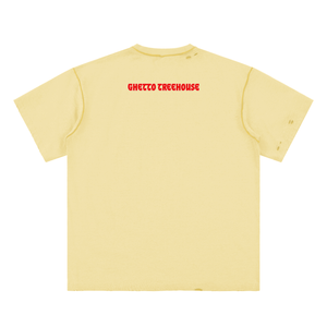 Kanye Jesus Tee,Reversible Streetwear Shirt,Luxury Streetwear,Hand Frayed T-Shirt,Limited Edition Streetwear,Yeezy Inspired Fashion,High End Graphic Tee,StreetStyle,DropCulture,Modern Messiah Shirt