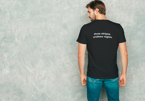 Addicted Limited Drop Tee – Embroidered Front + Tagline Back