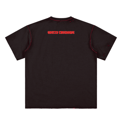 Kanye Jesus Tee,Reversible Streetwear Shirt,Luxury Streetwear,Hand Frayed T-Shirt,Limited Edition Streetwear,Yeezy Inspired Fashion,High End Graphic Tee,StreetStyle,DropCulture,Modern Messiah Shirt