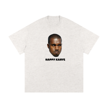 Load image into Gallery viewer, Happy Kanye Tee,Kanye West T-Shirt,Streetwear Graphic Tee,Heavyweight T-Shirt,Loose Fit T-Shirt,Statement Tee,High End Streetwear,Limited Edition Tee,Streetwear Essentials,Luxury Streetwear
