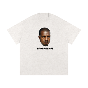 Happy Kanye Tee,Kanye West T-Shirt,Streetwear Graphic Tee,Heavyweight T-Shirt,Loose Fit T-Shirt,Statement Tee,High End Streetwear,Limited Edition Tee,Streetwear Essentials,Luxury Streetwear