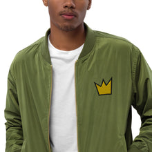 Load image into Gallery viewer, techno-premium-recycled-bomber-jacket-green
