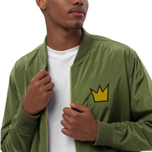 Load image into Gallery viewer, techno-premium-recycled-bomber-jacket-green
