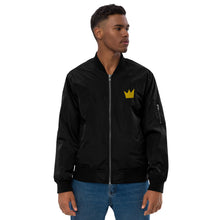 Load image into Gallery viewer, premium-recycled-bomber-jacket-black
