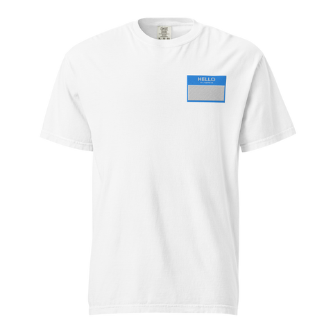 House Limited Drop Tee – Embroidered Front, Logo Back
