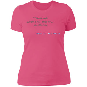 Ladies' Mis-quoted Jimi Hendrix Purple Haze Lyrics Boyfriend T-Shirt